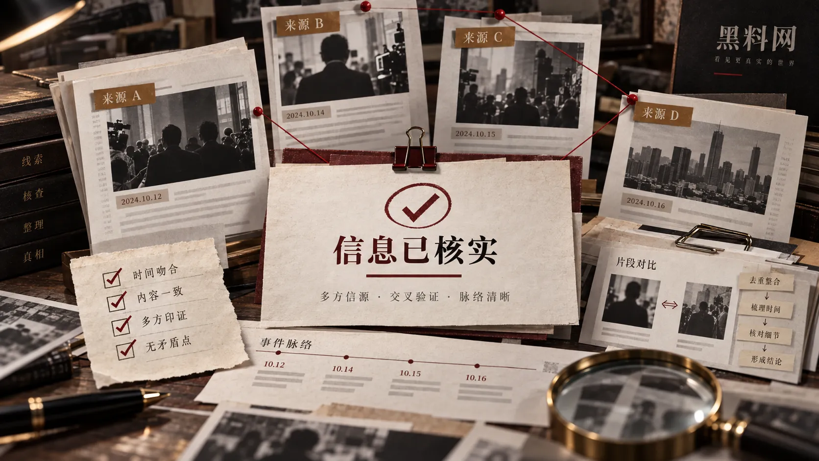 截图线索的状态标记:把流传材料放回可复核链路内容示意